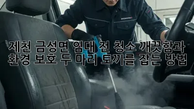 제천 금성면 임대 전 청소: 깨끗함과 환경 보호, 두 마리 토끼를 잡는 방법